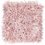 Couch cushion DAKIRA, pink, long fringes, 18"x18"/45x45cm