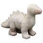 Stegosaurus dinosaur figurine AMORIA, terracotta, handmade, patinated, beige, 14"x5.1"x10"/36x13x25cm