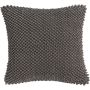Soft cushion BOLLY, with beads, dark grey, 18"x18"/45x45cm