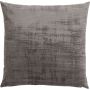 Decorative cushion LORIKA, grey, velvet look, 20"x20"/50x50cm
