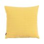 Decorative cushion SILENA, light yellow, decorative stitching, 18"x18"/45x45cm