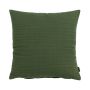 Decorative cushion SILENA, moss green, irregular stitching, 18"x18"/45x45cm