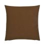 Decorative cushion SILENA, chocolate brown, decorative stitching, 18"x18"/45x45cm