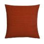 Decorative cushion SILENA, dark orange, decorative stitching, 18"x18"/45x45cm