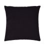 Decorative cushion SILENA, black, decorative stitching, 18"x18"/45x45cm