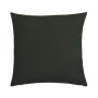 Decorative cushion SILENA, khaki green, decorative stitching, 18"x18"/45x45cm