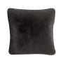 Cuddly cushion MAGALI, dark grey, 18"x18"/45x45cm