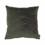 Cuddly velvet cushion NOELANI, diagonal decorative stitching, brown, 18"x18"/45x45cm