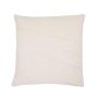 Cuddly velvet cushion NOELANI, diagonal decorative stitching, cream, 18"x18"/45x45cm