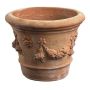 Terracotta plant pot VONDAR with motif, handmade, 20"/51cm, Ø27"/69cm