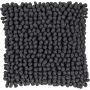 Cuddly cushion BOLKO, with structured surface, dark grey, 18"x18"/45x45cm