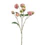 TRUVOL cabbage rose decorative branch, pink-cream, 65cm, Ø2–6cm