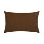 Decorative cushion SILENA, chocolate brown, decorative stitching, 20"x12"/50x30cm