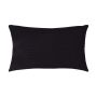 Decorative cushion SILENA, black, decorative stitching, 20"x12"/50x30cm