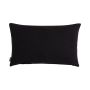Canvas decorative cushion KALUA, black, 20"x12"/50x30cm