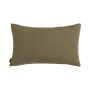 Canvas decorative cushion KALUA, olive green, 20"x12"/50x30cm