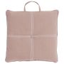 Seat cushion VALENDA, light brown, with button and handle, 16"x16"/40x40cm