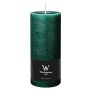 Block candle AURORA, sea green, 6.3"/16cm, Ø2.7"/6.8cm, 66h - Made in Germany