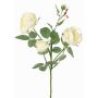 Artificial rose branch DIAMANTIS, cream, 70 cm, Ø5–8 cm