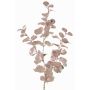 Faux eucalyptus branch MALFHY, metallic light pink, 30"/75cm
