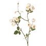 False cabbage rose branch LORRAINE, Eco Collection, cream-yellow, 26"/65cm, Ø1"/2,5cm
