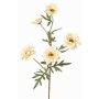 Artificial branch Chrysanthemum PRUDENCE, Eco Collection, cream-yellow, 30"/75cm, Ø2"-2.6"/5-6.5cm