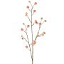 Decorative branch of ornamental apple NONGIH with fruit, light pink, 90cm