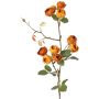 False cabbage rose branch LORRAINE, Eco Collection, yellow-orange, 26"/65cm, Ø1"/2,5cm
