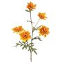 Artificial branch Chrysanthemum PRUDENCE, Eco Collection, yellow-orange, 30"/75cm, Ø2"-2.6"/5-6,5cm