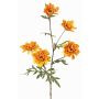 Artificial branch Chrysanthemum PRUDENCE, Eco Collection, yellow-orange, 30"/75cm, Ø2"-2.6"/5-6.5cm