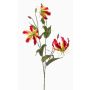 Artificial Gloriosa branch TROFEL, pink-yellow, 90cm