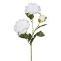 Artificial peony branch SLORMEK, white, 26"/65cm