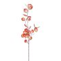 Artificial eucalyptus branch VORTAN, coral, 33"/85cm