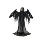 Halloween animated angel of death skeleton WOTAN with wings, creepy laugh and movement function, LEDs, 40x100x175cm