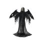Halloween animated angel of death skeleton WOTAN with wings, creepy laugh and movement function, LEDs, 16"x3ftx6ft/40x100x175cm