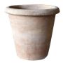 Terracotta plant pot ELVORN, handmade, patinated, brown, 22"/55cm, Ø23"/58cm