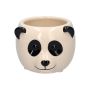 KIRINA Panda ceramic plant pot, white and black, 9.3 x 8.4 x 6.5 cm