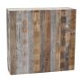 Rustic wooden stand KIRYON with natural grain, brown, 31"x10"x30"/78x25x75cm