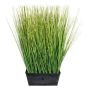 Artificial grass Fountain grass LOPIMA in zinc planter, green, 18"/45cm