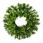 Decorative wreath boxwood ZATRI, green, Ø11"/28cm