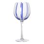 OCTAVIUS wine glass with stripes, blue-clear, 21 cm, Ø 9.5 cm