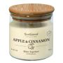 Scented candle FERDINANDINE in a glass jar, soya wax blend, apple & Cinnamon, ivory, 3.1"/8cm, Ø3.1"/8cm, 30 hours - Made in Germany