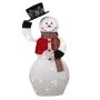 COLWOOD decorative snowman figure with moving parts, LEDs, white-red-black, 45cm