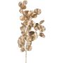 Decorative eucalyptus branch DRAVEL, gold, 30"/75cm
