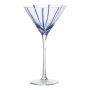 OCTAVIUS martini glass with stripes, blue-clear, 21 cm, Ø12 cm