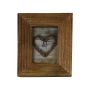 SIGGE mango wood picture frame with grooves, brown, 24x19x2cm