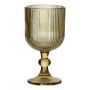 GENOVEFA wine glass with ridges, amber-clear, 16cm, Ø9cm