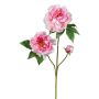 Artificial peony branch BROLI, pink, 31"/80cm