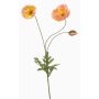 Artificial poppy branch SCHUNRA, peach, 30"/75cm