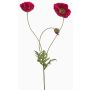 Artificial poppy branch SCHUNRA, fuchsia, 30"/75cm